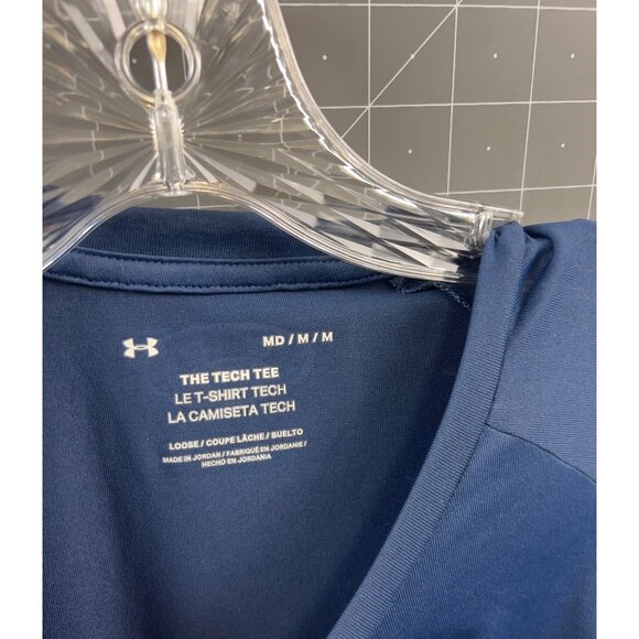 Under Armour Men’s Freedom Tech Navy Short Sleeve T-Shirt M New - Picture 5 of 8